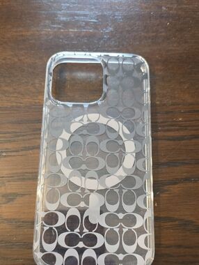 Coach Clear Signature iPhone Case 15 Pro Max